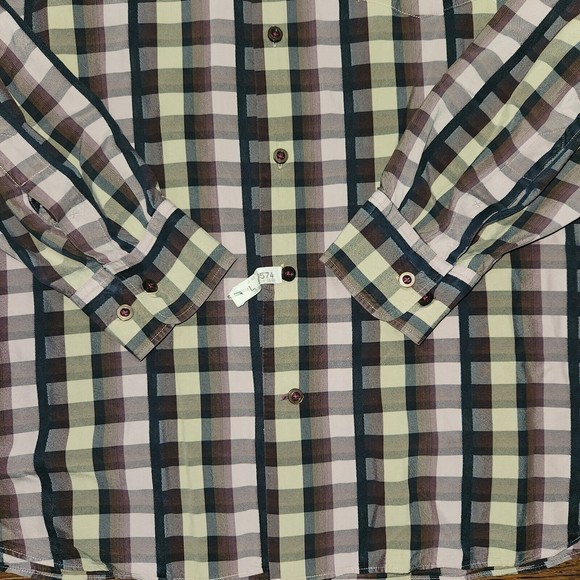 Tommy Bahama Men's 100% Silk Button Down Shirt Check Multi Colored Size XL - Picture 4 of 9
